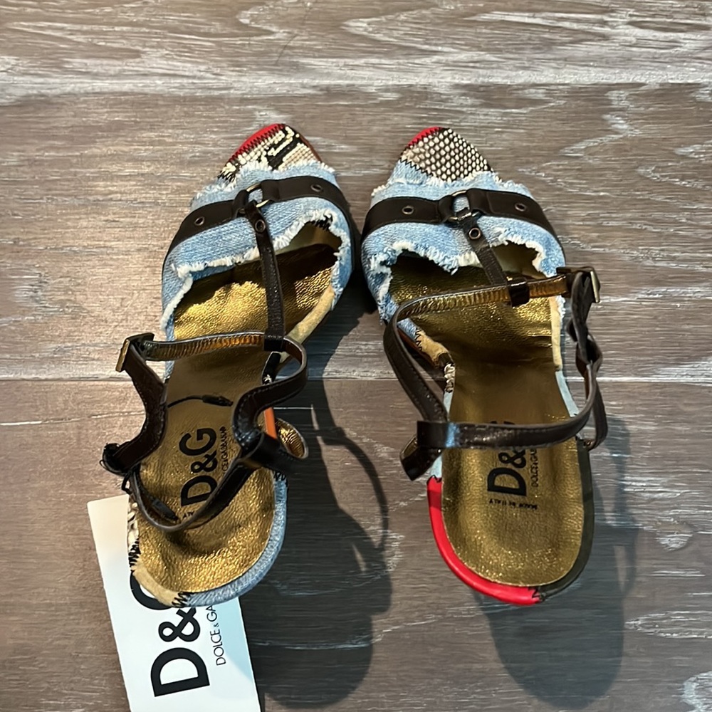 D&G denim patchwork heels - Picture 7 of 16